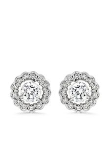 David Morris puces d'oreilles Elizabeth en or blanc 18ct à ornement en diamant - Argent