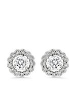 David Morris puces d'oreilles Elizabeth en or blanc 18ct à ornement en diamant - Argent