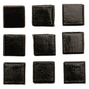 30x stuks vierkante mozaiek steentjes zwart 2 x 2 cm