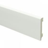 Watervaste kunststof Moderne plint 70x12 wit - lengte 240cm
