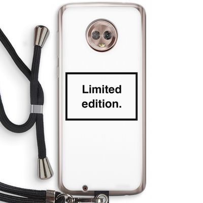 Limited edition: Motorola Moto G6 Transparant Hoesje met koord