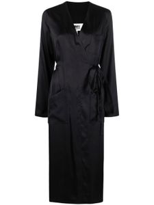 MM6 Maison Margiela robe portefeuille à coupe mi-longue - Noir