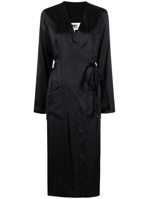MM6 Maison Margiela robe portefeuille à coupe mi-longue - Noir