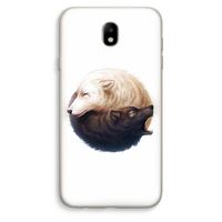 Yin Yang Wolves: Samsung Galaxy J7 (2017) Transparant Hoesje