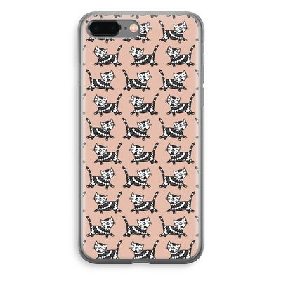 Zwarte poes: iPhone 8 Plus Transparant Hoesje