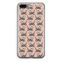 Zwarte poes: iPhone 8 Plus Transparant Hoesje