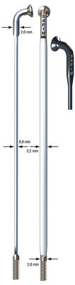 Sapim spaak 14-266 cx-ray plat zilver met nippel (20st)