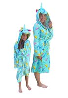 Unicorn damesbadjas capuchon - fleece-s/m Unicorn damesbadjas capuchon - fleece-s/m