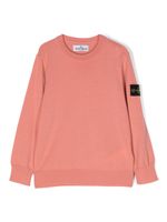 Stone Island Junior pull en laine vierge à col rond - Rose - thumbnail