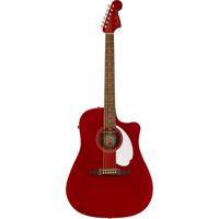 Fender Redondo Player Candy Apple Red WN White Pickguard elektrisch-akoestische westerngitaar - thumbnail