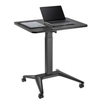 Maclean mobiele bureaulaptoptafel, zwart, pneumatische hoogteverstelling, 80x52cm, 8kg max, 109cm hoog, MC-453B
