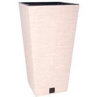 Prosperplast Plantenpot - kunststof - creme wit - D20 x H38 cm