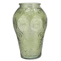 Bloemenvaas Circle - boeket vaas - glas - zeegroen - 15 x 25 cm