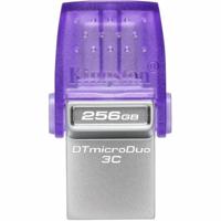 USB stick Kingston DataTraveler microDuo 3C Paars 256 GB