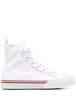 Thom Browne baskets montantes en cuir - Blanc