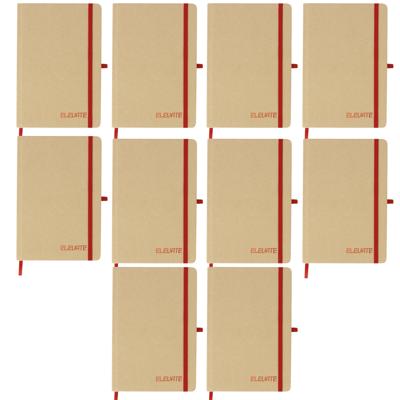 Notitieboekje Elevate - 10x - A5 formaat - rood - 14 x 21 cm ? karton/papier ? Opschrijfboekje