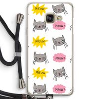 Meow: Samsung Galaxy A3 (2016) Transparant Hoesje met koord