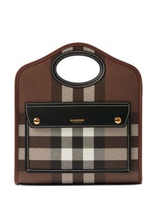 Burberry mini sac à main en cuir - Marron