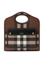 Burberry mini sac à main en cuir - Marron - thumbnail