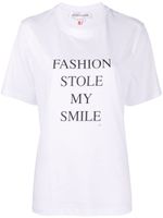 Victoria Beckham slogan-print organic cotton T-shirt - Blanc