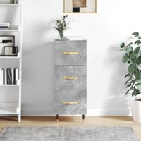 Dressoir 34,5x34x90 cm bewerkt hout betongrijs - thumbnail