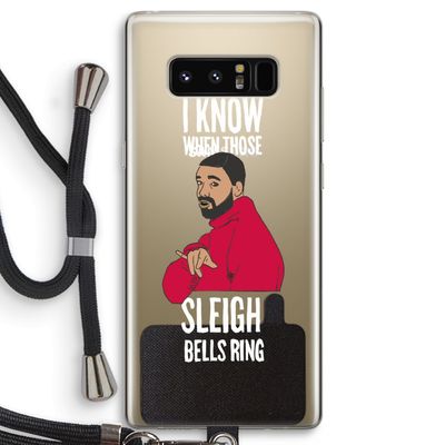Sleigh Bells Ring: Samsung Galaxy Note 8 Transparant Hoesje met koord