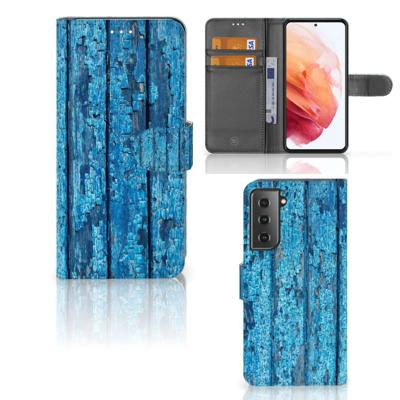 Samsung Galaxy S21 | Book Style Case | Wood Blue