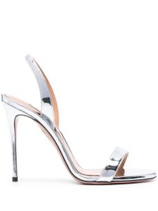 Aquazzura sandales So Nude 110 mm en cuir - Argent