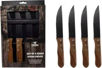 Steakmessenset 4-delig matzwart 25cm