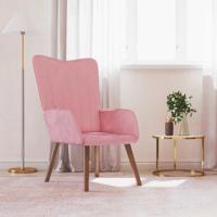 Relaxstoel fluweel roze Relaxstoel fluweel roze
