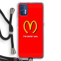 I'm lovin' you: Motorola Moto G9 Plus Transparant Hoesje met koord