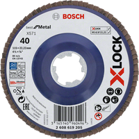 Bosch Accessoires X-LOCK Lamellenschijf Best for Metal recht, kunststof, Ø115mm, G 40, X571 - 1 stuk(s) - 2608619205 - thumbnail