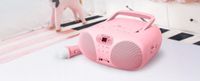 Muse MD-203KP - Boombox met radio/CD-speler en microfoon, kids, roze - thumbnail