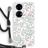 Sierlijke bloemen: Huawei P50 Transparant Hoesje met koord