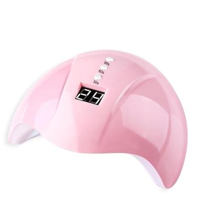 36W UV LED lamp nagel droger 12 LEDs voor nagel machine genezen 30s/60s/99s timer USB-connector (roze)