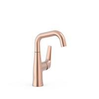 Wastafelmengkraan Tres Fuji 23.6 cm met Draaibare uitloop Mat Rose Gold Tres