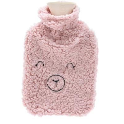 Warmwaterkruik - 2L - roze - kruik met hoes - big - dierenkruik