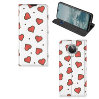 Nokia G10 | G20 Hoesje met Magneet Hearts - thumbnail