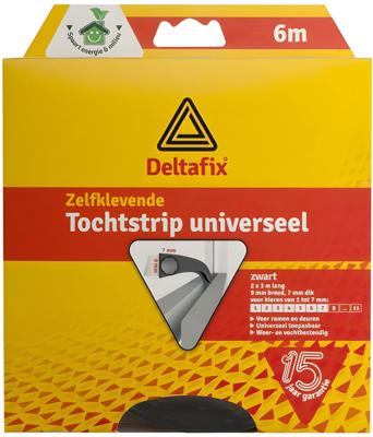 Tochtstrip univ. tp zw 6mx9mmx7mm - Deltafix