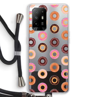 Donuts: Oppo A94 5G Transparant Hoesje met koord