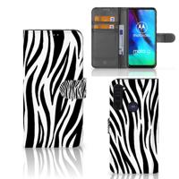 Motorola Moto G Pro | Telefoonhoesje | Met pasjeshouder | Zebra