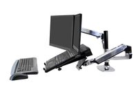 Ergotron LX Dual Arm Stacking Desk Mount Monitor-tafelbeugel 2-voudig 38,1 cm (15) - 61,0 cm (24) Aluminium In hoogte verstelbaar, Kantelbaar, Zwenkbaar, - thumbnail