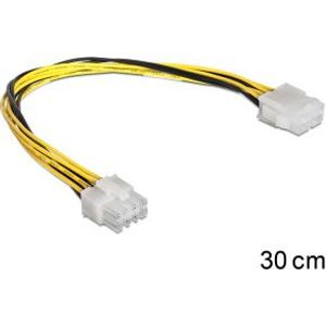 Delock 83342 Verlängerungskabel Stromversorgung 8 Pin EPS Stecker > Buchse 30cm