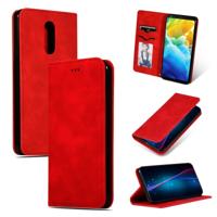Retro huid voelen Business magnetische horizontale Flip lederen draagtas voor LG Stylo 5 (rood)