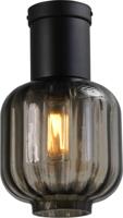 Masterlight Design plafondlampLett lll 20cm zwart met smoke glas - 5160-05-05-20