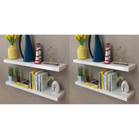 Wandplanken 4 st 80 cm wit