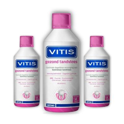 Vitis Gezond Tandvlees Mondspoeling 3 x 500ml Promopakket