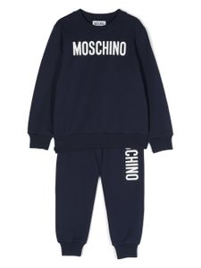 Moschino Kids survêtement à logo imprimé - Bleu