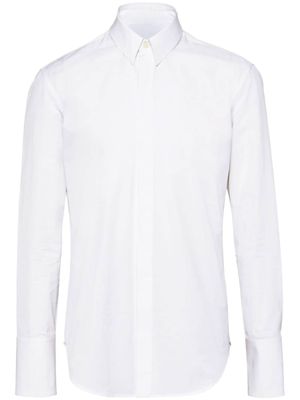 Ferragamo chemise en coton à boutonnière - Blanc