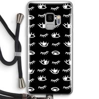 Eye pattern #3: Samsung Galaxy S9 Transparant Hoesje met koord